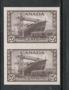 Canada #260a Extra Fine Never Hinged Imperf Pair