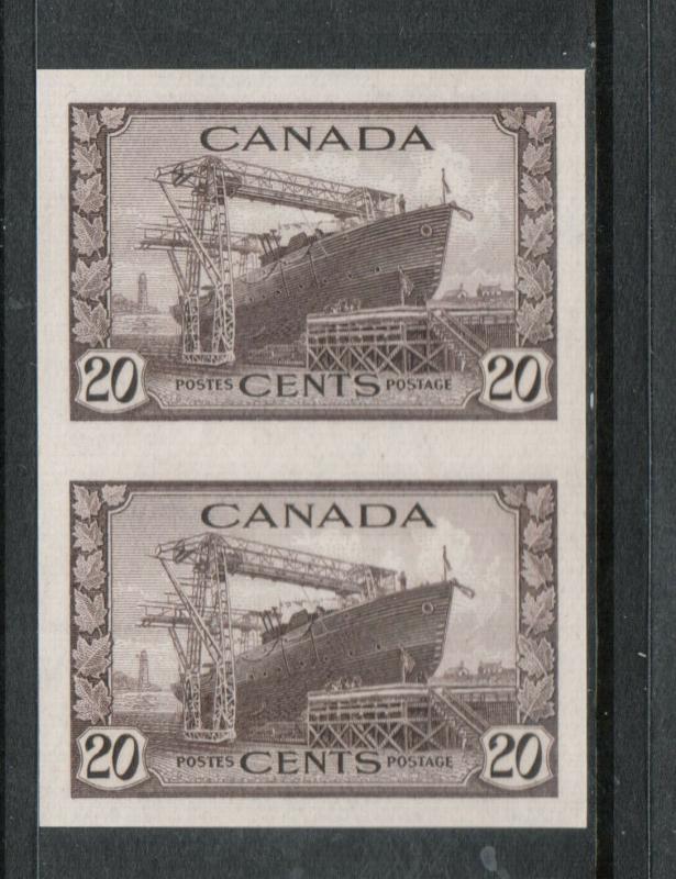 Canada #260a Extra Fine Never Hinged Imperf Pair