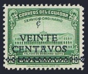 Ecuador 452 block/4,MNH.Michel 483. Government Palace,Quito.New value 1945.