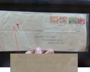 Japan 4 Stamps on 1929 Cover, From US Embassy Tokyo, Paquebot Canada (9bel)