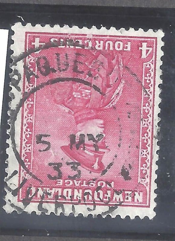 CANADA NEWFOUNDLAND # 189 USED SOCKED-ON-NOSE CANCEL PAQUEBOT LIVERPOOL BS26175