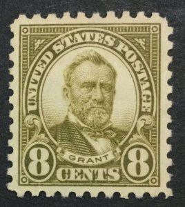 MOMEN: US #589 MINT OG LH **PSE GRADED CERT XF-90J** #30626