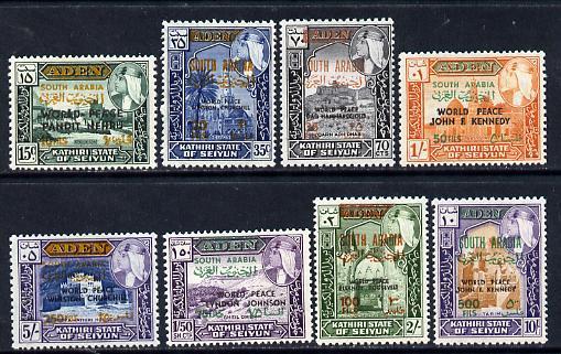 Aden - Kathiri 1967 World peace opt set of 8 unmounted mi...