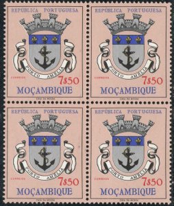 Mozambique  #420, block of 4, Mint NH, CV $4.00