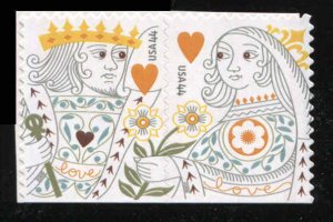 US MINT SCOTT# 4404-05,44¢ Pair KING & QUEEN OF HEARTS  Pair MNH