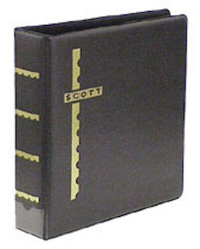 Lot of 4 Black Scott Stamp Cover Albums & Pack of 200 Black Cover Pages