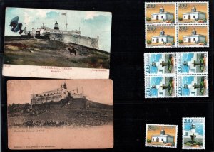 Uruguay Montevideo Hill Lighthouse Stamp and Postcard Collection