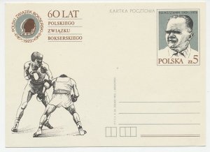 Postal stationery Poland 1983 Boxing