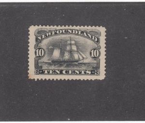 NEWFOUNDLAND # 59  VF-MLH  10cts   SCHOONER  BLACK  CAT VALUE $200