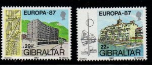 Gibraltar Sc 499-500 1987 Europa stamp set mint NH