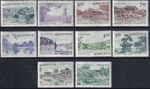 Sc# 434 / 443 Korea 1964 View's complete set MLMH CV $82.50 Stk #1