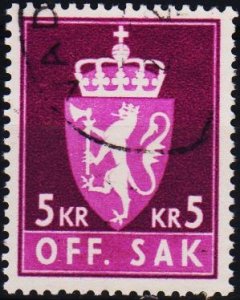 Norway. 1955 5k  S.G.0488 Fine Used