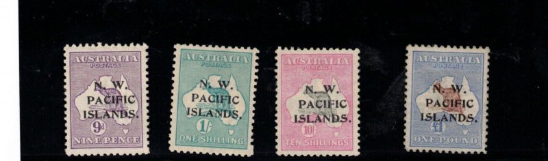 North West Pacific Islands #5 #6 #9 #10 (SG #79 #81 #84 #85) Very Fine Mint 