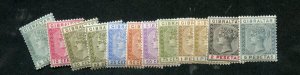 GIBRALTAR 1889/96 QUEEN VICTORIE SPANISH CUR SCOTT #29-38 MINT LIGHTLY HINGED