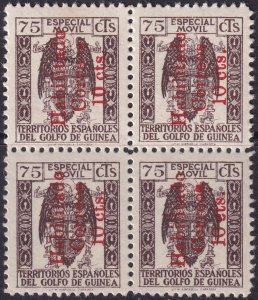 Spanish Guinea 1940 Sc 287 block MNG(*)