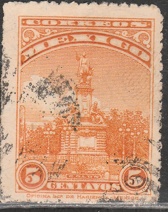 MEXICO 654, 5¢, COLUMBUS MONUMENT, USED  F-VF. (420)