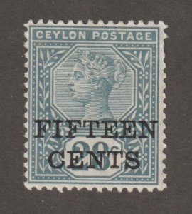 EDSROOM-17185 Ceylon 154 H 1891 Queen Victoria CV$20