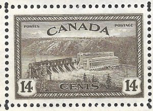 Doyle's_Stamps: Scott #268** to #272** Canadian 1946 NH Plate Block Set