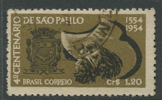 Brazil - Scott 771 - Cent.De Sao Paulo - 1954 - Used- Single 1.20c Stamp