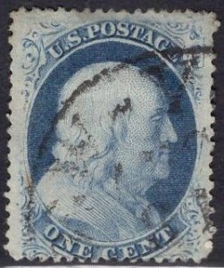 US Stamp Scott #24 1c Blue SCV $37.50