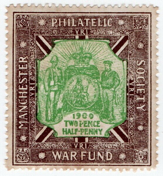 (I.B) Boer War Cinderella : Manchester Philatelic Society Boer War Fund 2½d