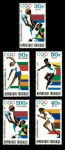 Togo 1972 - Munich Summer Olympics - Set of 5v - Scott 814-16, C180-81 - MNH