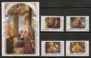 Sierra Leone 944-8 1987 Christmas set and s.s. MNH