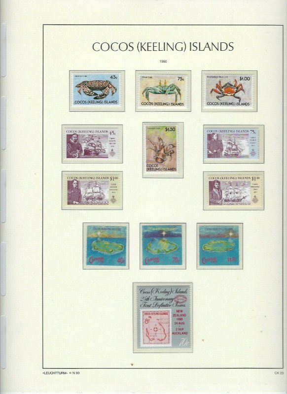 COCOS-KEELING IS-1963-1969/1979-1982/1989-1992 (COMPLETE)- MNH LIGHTHOUSE BINDER