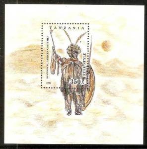 Tanzania 1993 Historical African Traditional Costumes Culture Sc 1200 M/s MNH...