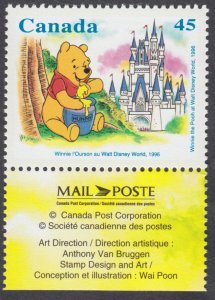 Canada - #1621ii Winnie The Pooh From Souvenir Sheet- MNH