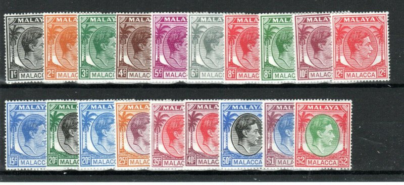 Malaysia - Malacca 1949-52 values to $2 MH