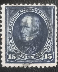 US Scott #259 Used VF ,Henry Clay Indigo (1894):