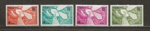 Haiti Scott catalog # 505-506 & C208-C209 Unused Hinged