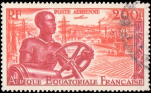 French Equatorial Africa #C39-C41, Complete Set(3), 1955, Used