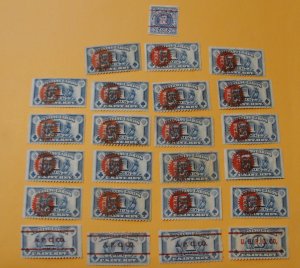 Lot of Playing Card Revenue Stamps