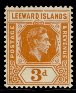 LEEWARD ISLANDS GVI SG107, 3d orange, LH MINT. Cat £42. CHALKY