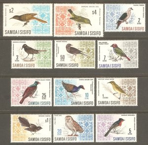 SAMOA Sc# 265 - 274B MNH FVF Set of 12 Various Birds