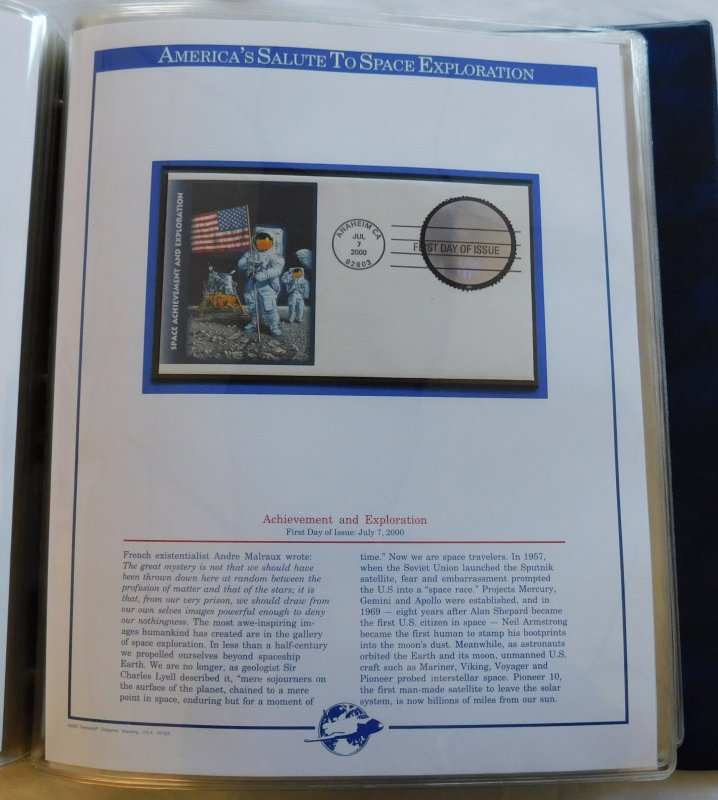 America's Salute to Space Exploration, Fleetwood First Day Covers w/ Min...