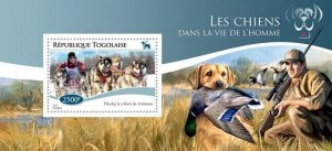 2014 TOGO MNH. DOGS IN HUMANS LIFE    |  Michel Code: 6440 / Bl.1105