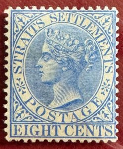 Malaya Straits Settlements 1892-99 QV 8c CA MLH SG#101a M5479