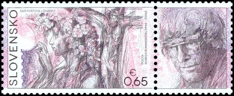 Stamps of Slovakia 2013. - ART: The Day of Postage Stamps: a tribute to Igor Rum