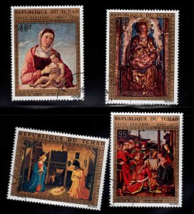 Chad TCHAD Scott C144-C147 Used Christmas 1972 stamp set