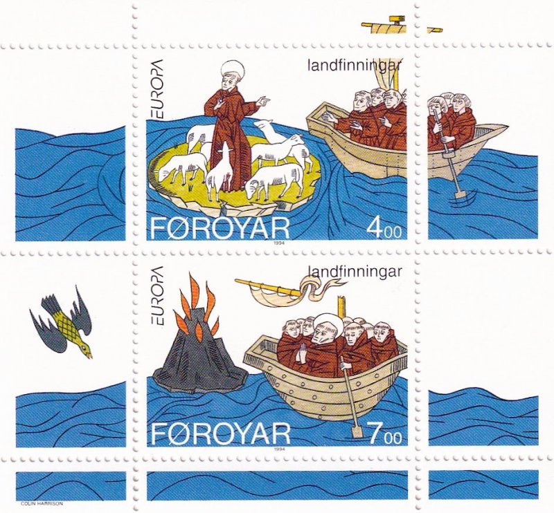 Faroe Islands - 1994,  Europa S/Sheet MNH # 265a