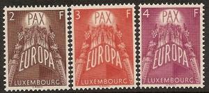 LUXEMBOURG  329-31 MNH 1957 EUROPA CV $78.00