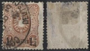Germany: offices in Turkey 5 (used, faults) 1¼pi on 25pf eagle, brown (1884)