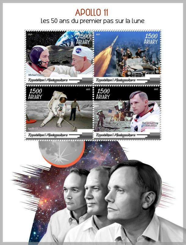 APOLLO 11 50TH ANNIVERSARY SPACE NASA MOON LANDING NEIL ARMSTRONG MNH STAMPS SET