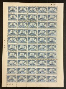 GREENLAND #35, 50ore Polar Ship, Complete sheet of 50, NH, VF, Scott $2,625.00