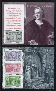 ALLY'S US Scott #2624-6 1c-$5 Columbian Souvenir Sheets [6] MNH F/VF [F-32b]