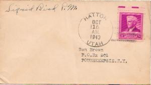 United States Utah Hatton 1940 4c-bar  1898-1940  Philatelic.