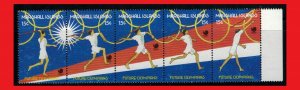 ZAYIX 1988 Marshall Islands 188-89 MNH Olympics strips / Track Field 071522SM16M